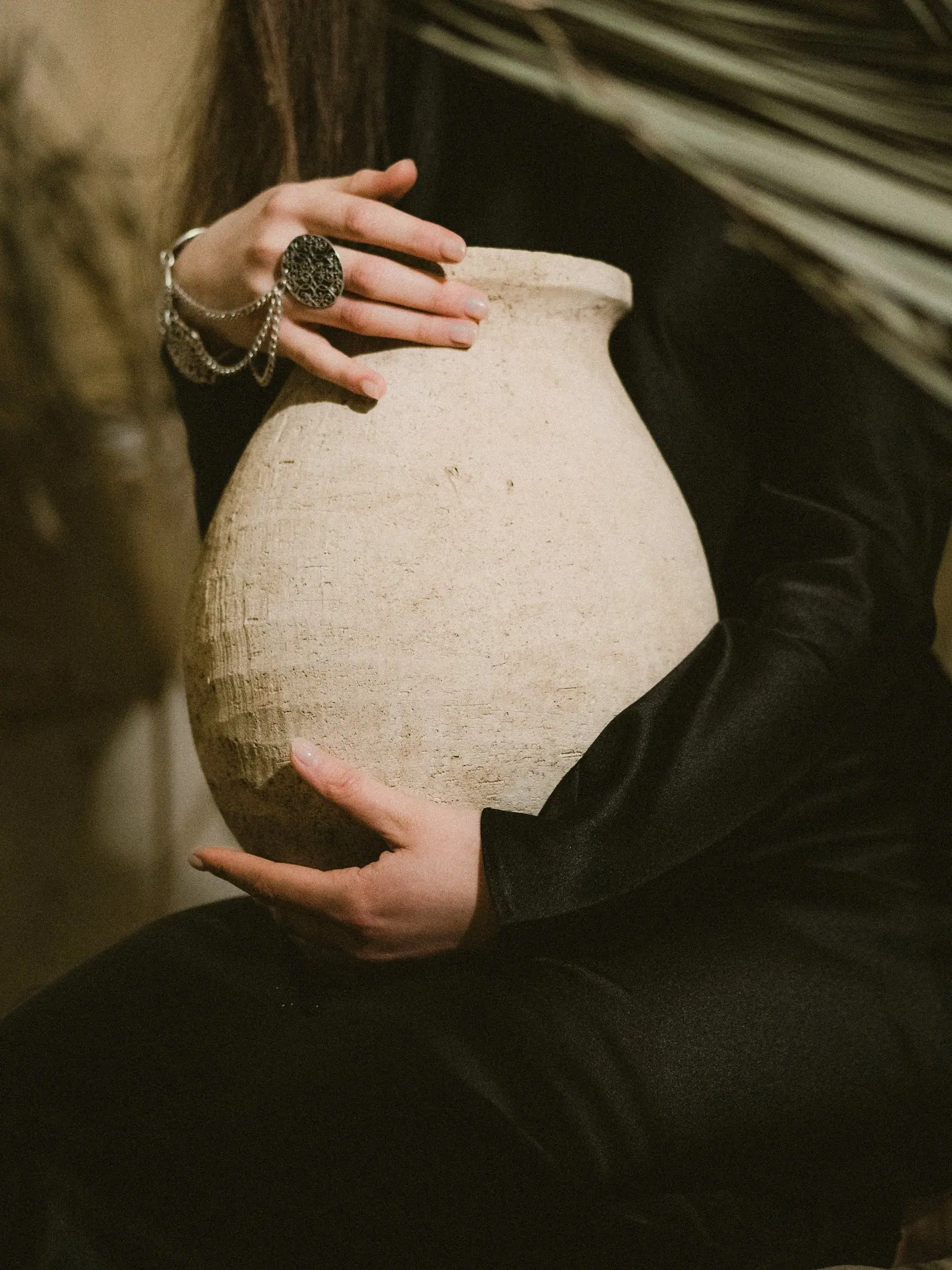 hand thrown stoneware vessel