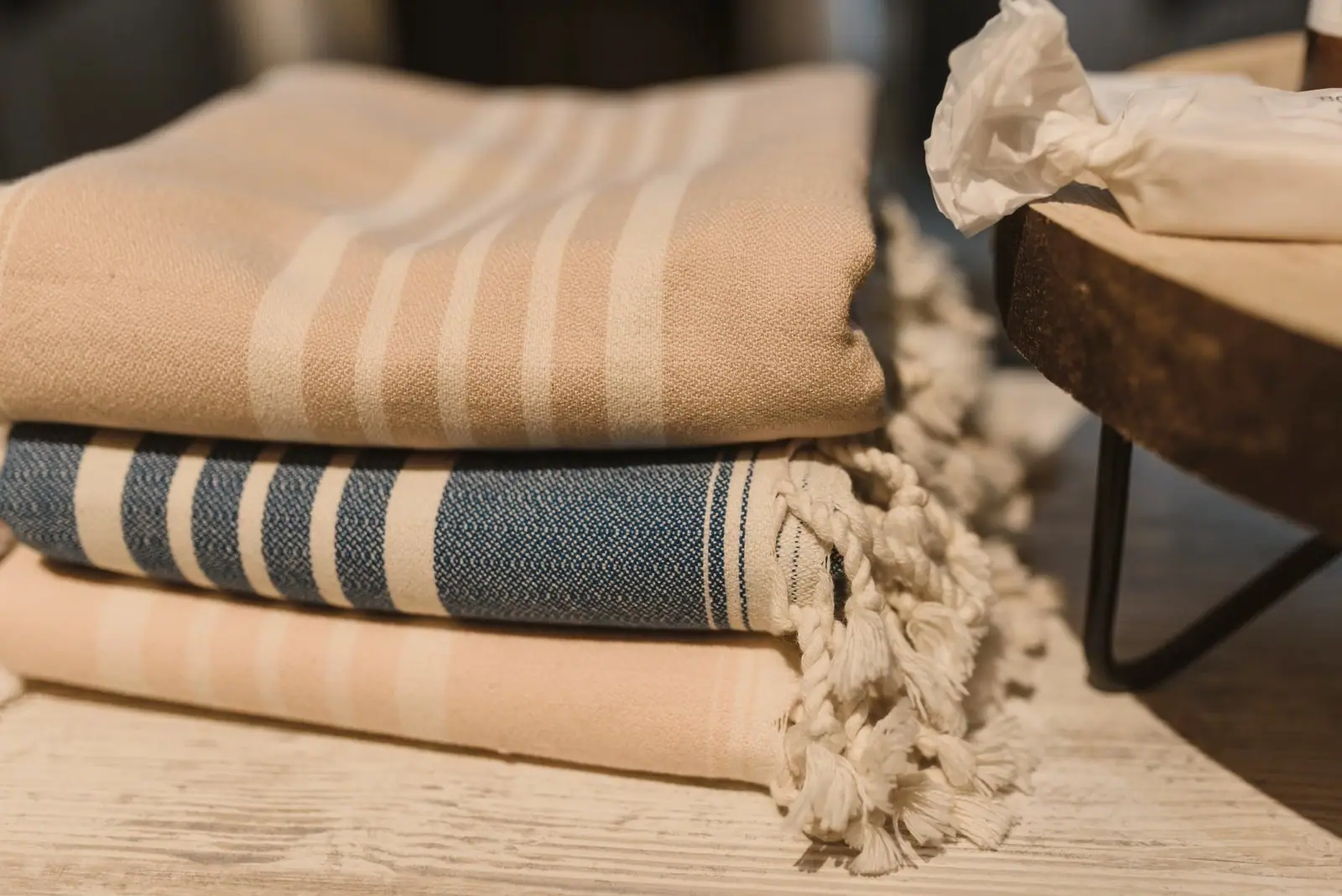 woven linen throw